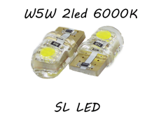 Led лампа SLS LED с обманкой can модуля, цоколь W5W(T10) 2 led 5050, в силиконе, 12-14 В. 5000K